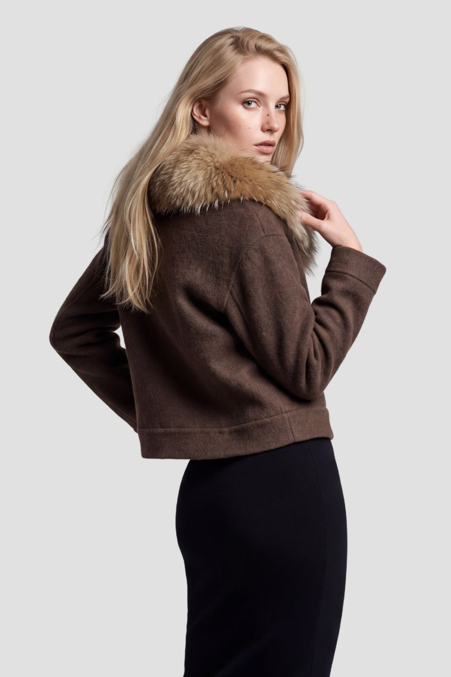 Blouson en fourrure femme raton laveur Héritage fourrure