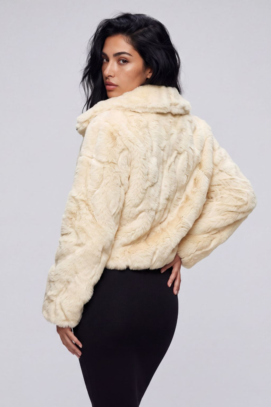 Blouson fourrure femme beige Héritage fourrure