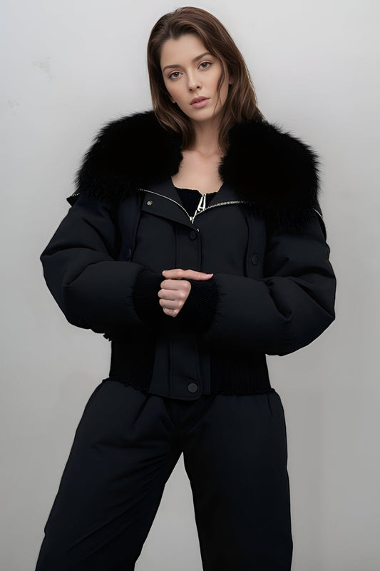 Blouson fourrure femme col Héritage fourrure