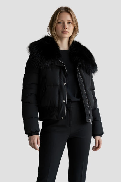 Blouson fourrure femme col Héritage fourrure