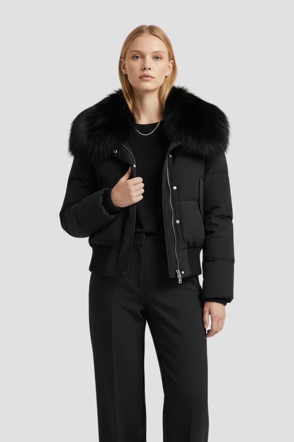 Blouson fourrure femme col Héritage fourrure