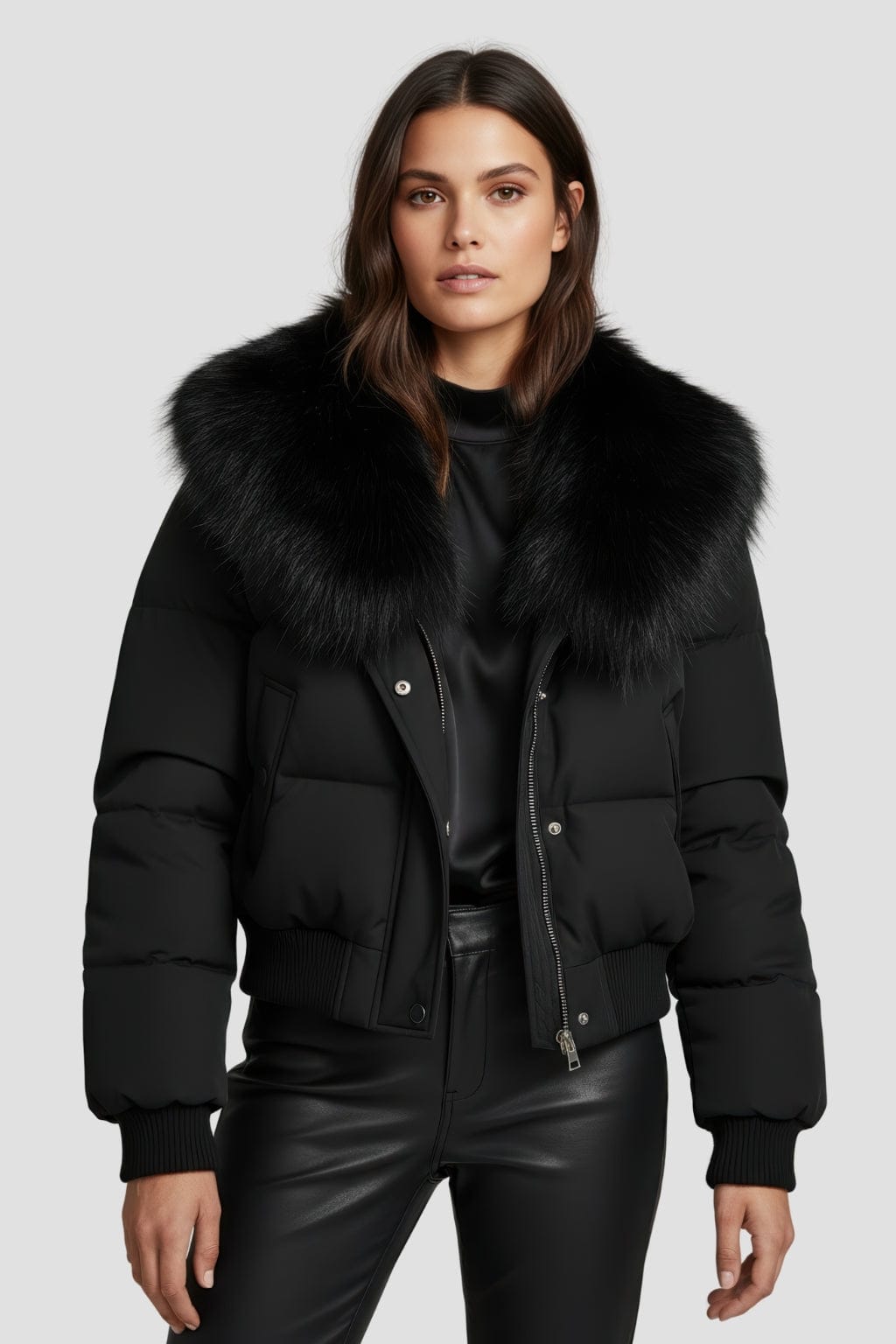 Blouson fourrure femme col Héritage fourrure