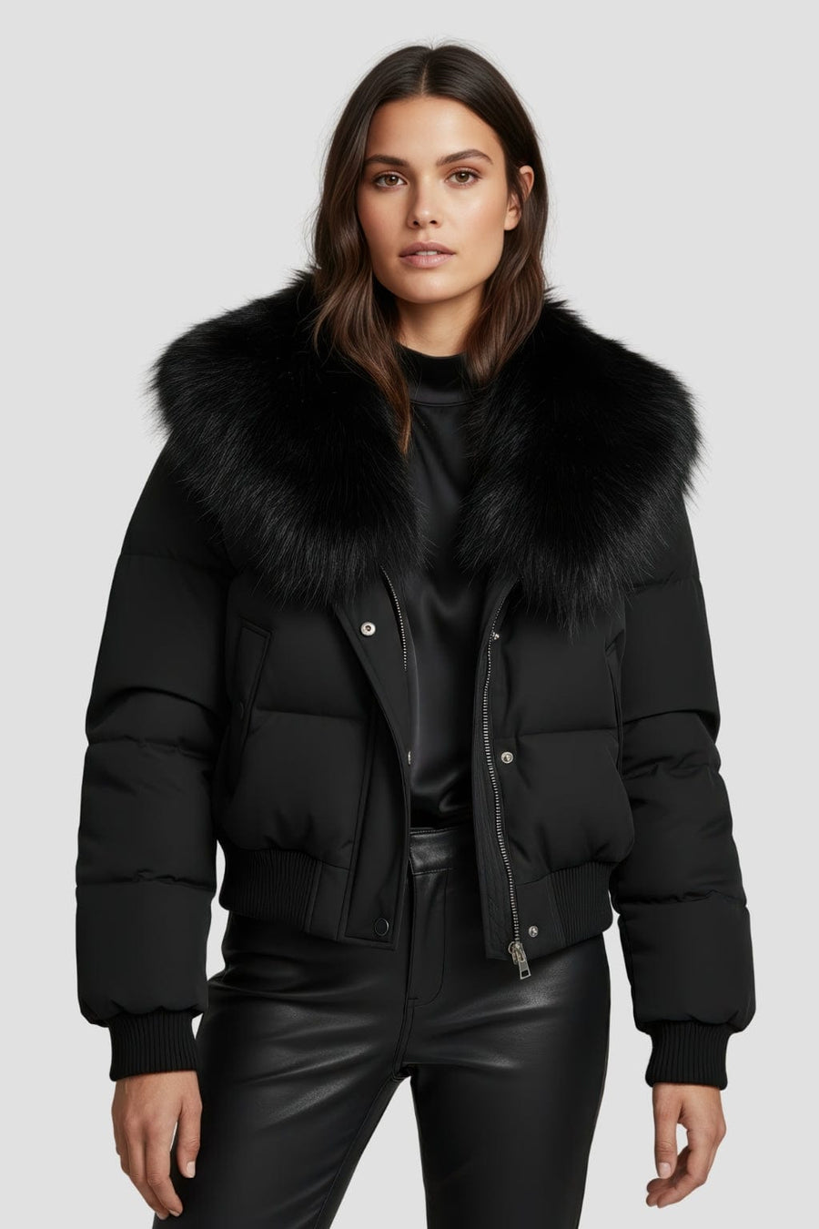 Blouson fourrure femme col Héritage fourrure