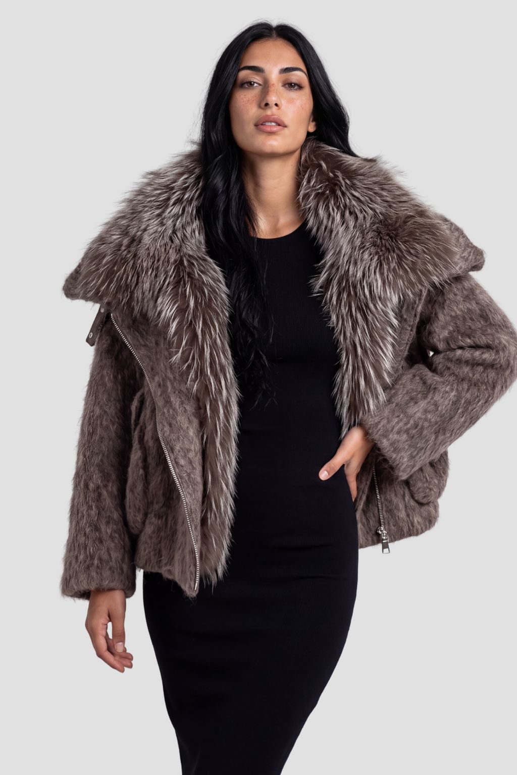 Blouson fourrure femme col Héritage fourrure