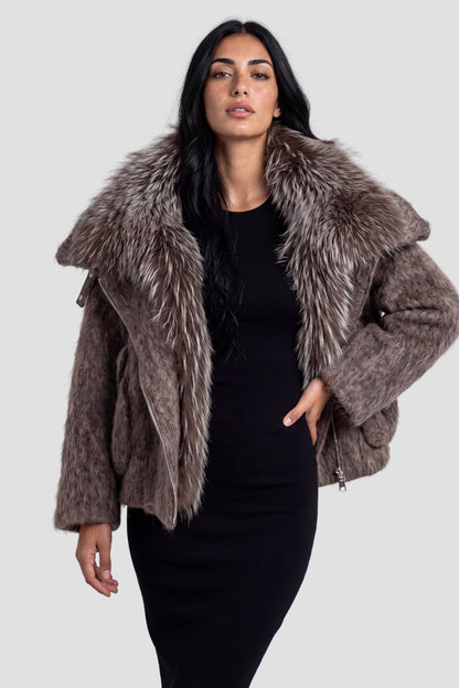 Blouson fourrure femme col Héritage fourrure