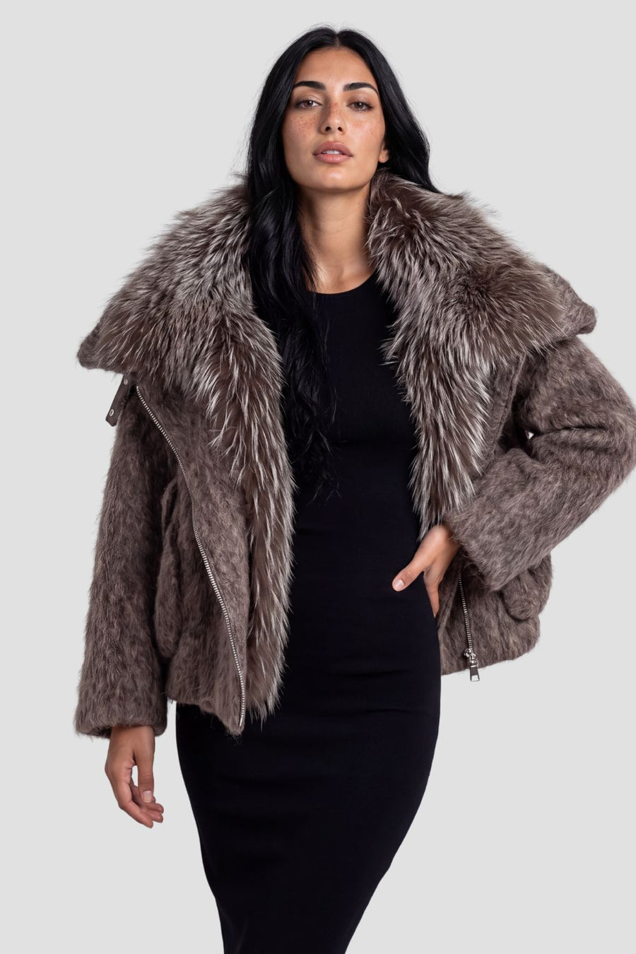 Blouson fourrure femme col Héritage fourrure