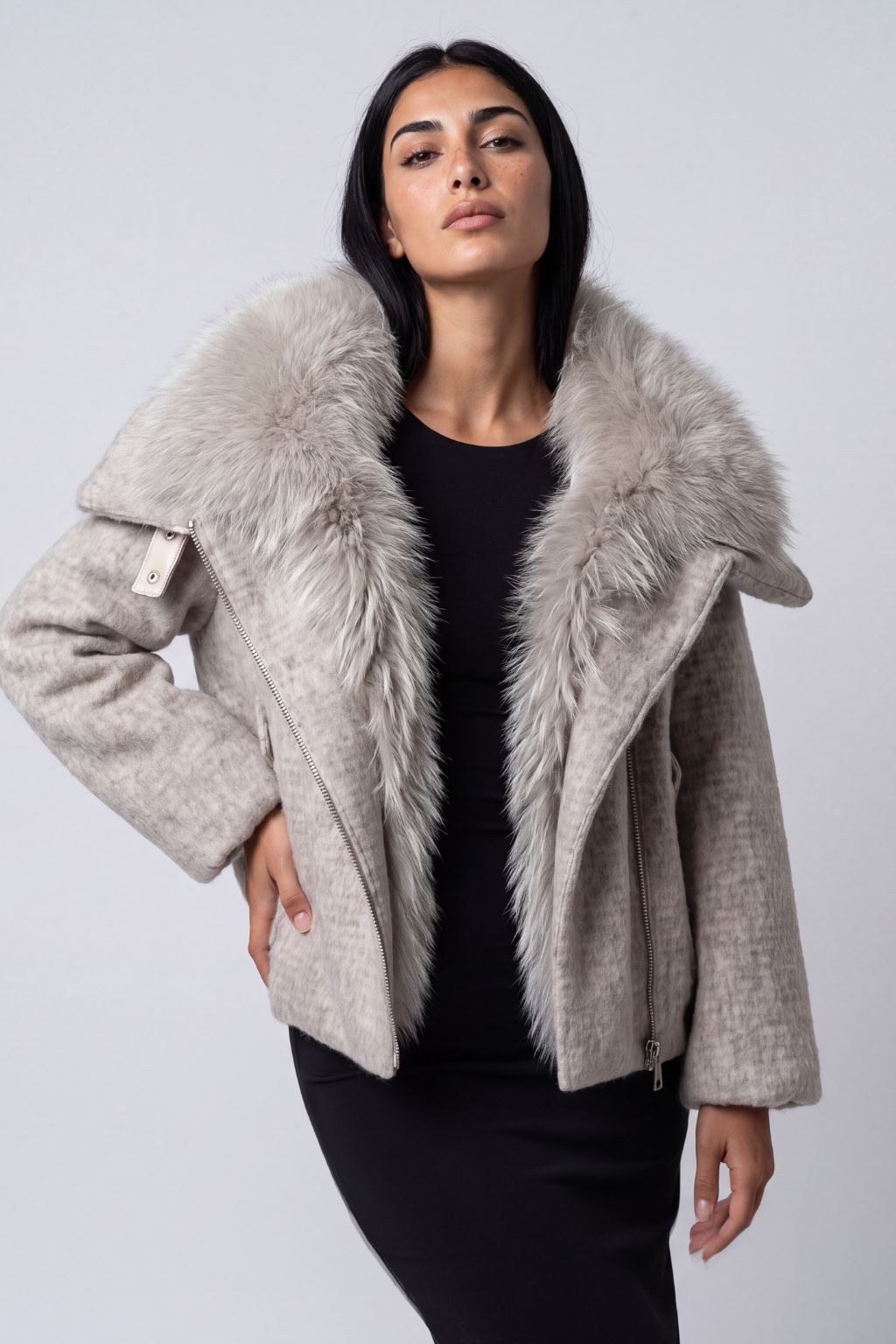 Blouson fourrure femme épais Héritage fourrure