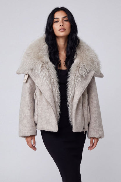 Blouson fourrure femme épais Héritage fourrure