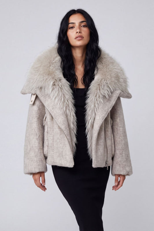 Blouson fourrure femme épais Héritage fourrure