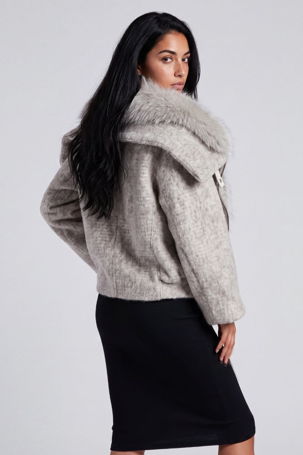 Blouson fourrure femme épais Héritage fourrure