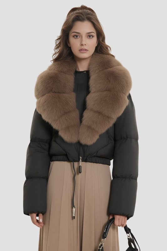 Blouson fourrure femme mi long Héritage fourrure