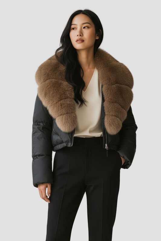 Blouson fourrure femme mi long Héritage fourrure