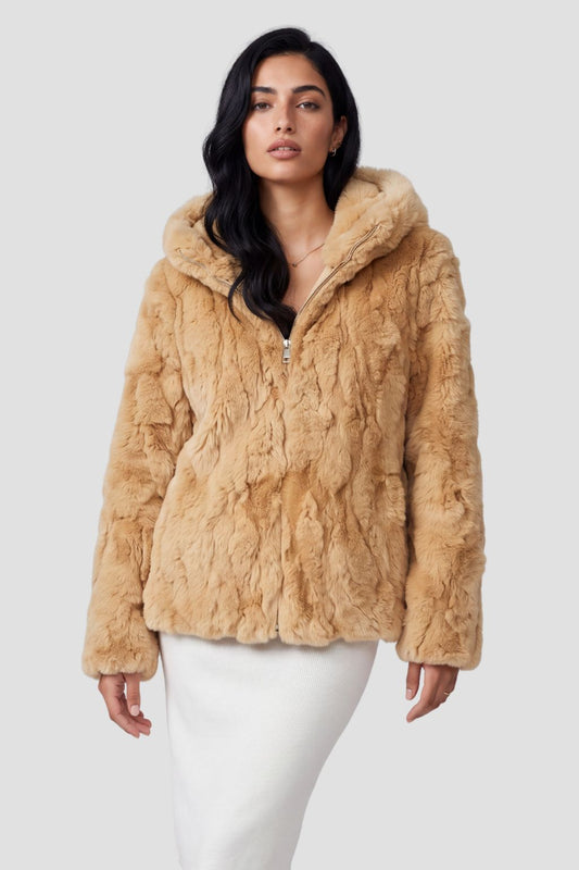 Blouson fourrure femme mi long