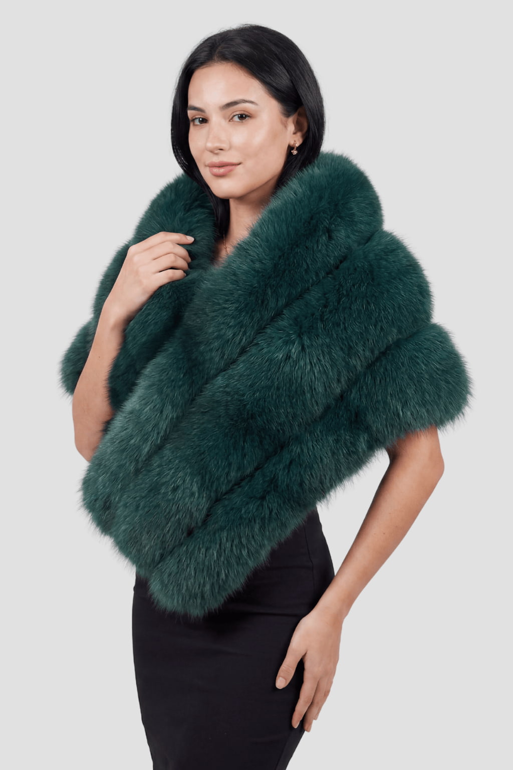 Boléro en fourrure vert Héritage fourrure