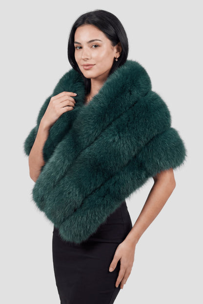 Boléro en fourrure vert Héritage fourrure