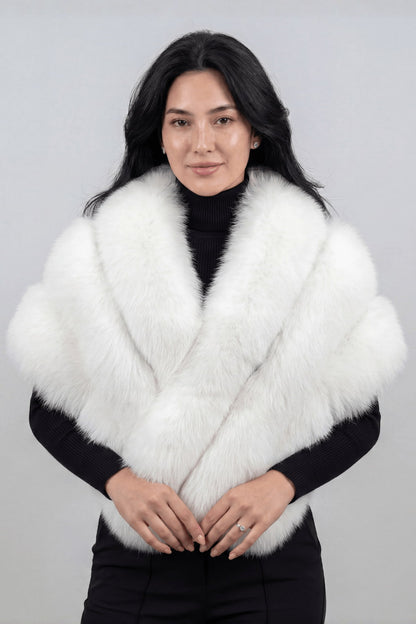 Boléro fourrure blanc Héritage fourrure