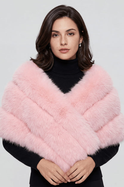 Boléro fourrure rose Héritage fourrure