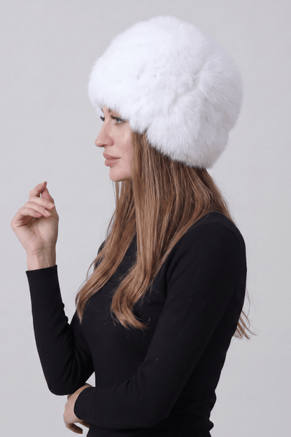 Bonnet fourrure blanc Héritage fourrure