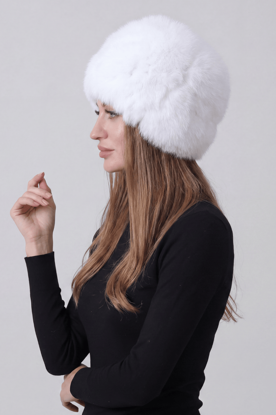 Bonnet fourrure blanc Héritage fourrure