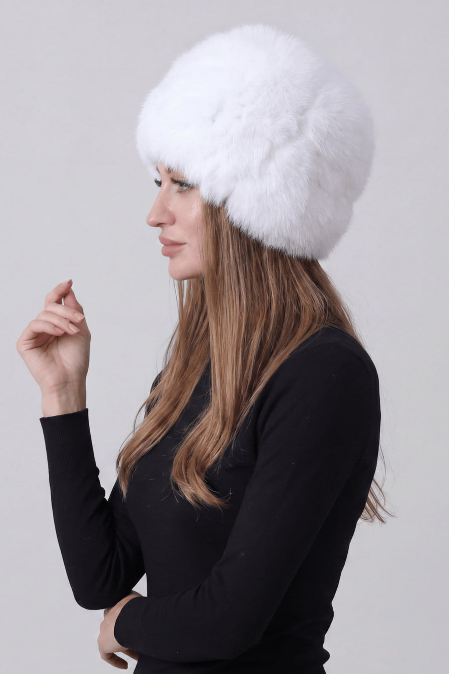 Bonnet fourrure blanc Héritage fourrure