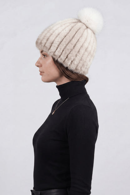 Bonnet fourrure femme hiver Héritage fourrure