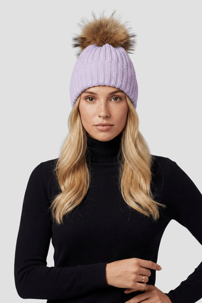 Bonnet fourrure violet Héritage fourrure