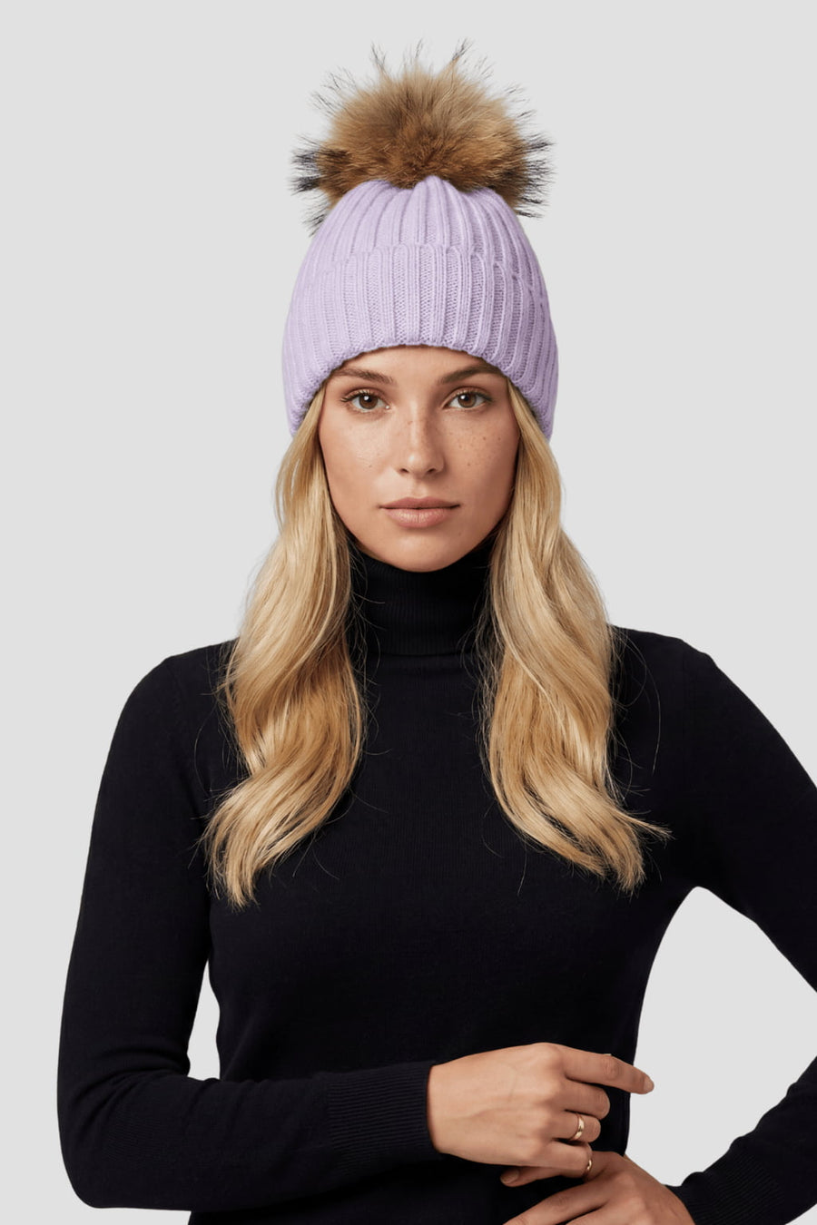 Bonnet fourrure violet Héritage fourrure