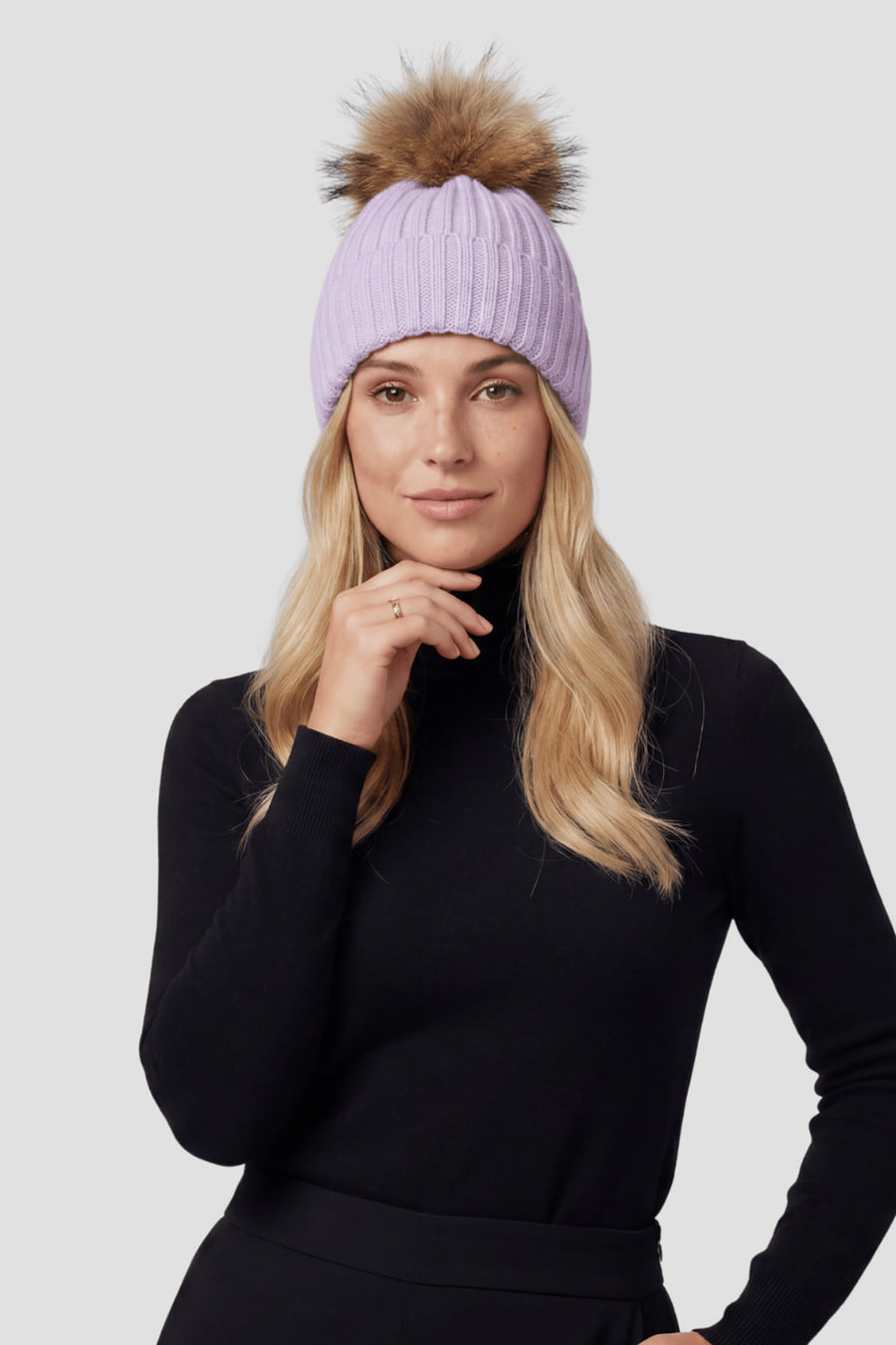 Bonnet fourrure violet Héritage fourrure