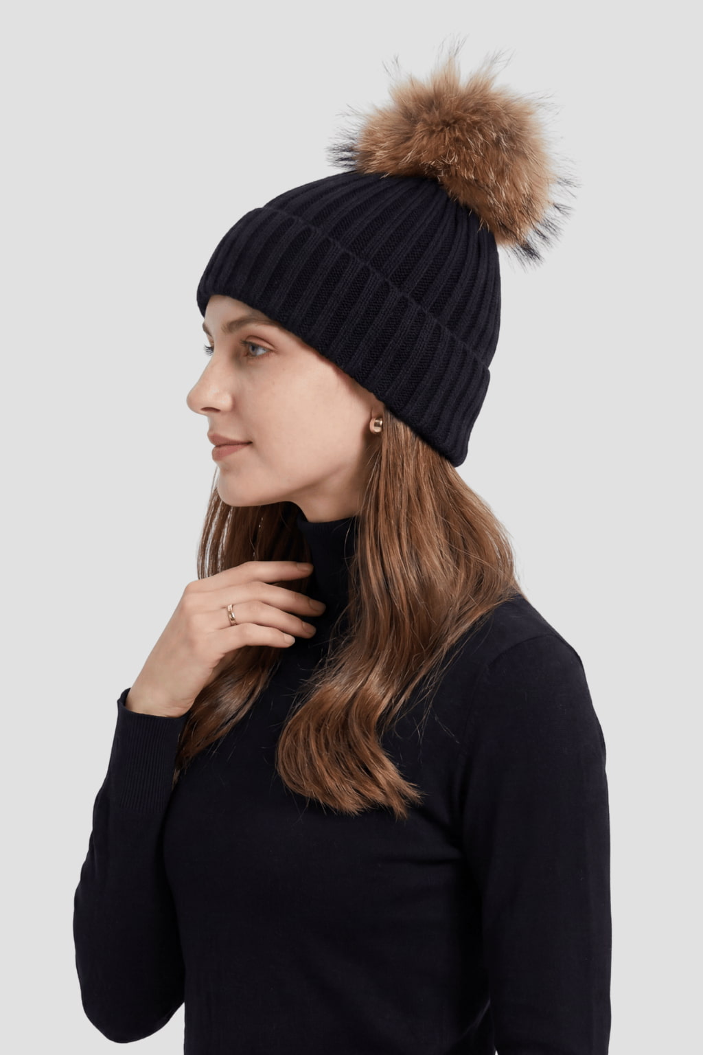 Bonnet pompon fourrure femme Héritage fourrure