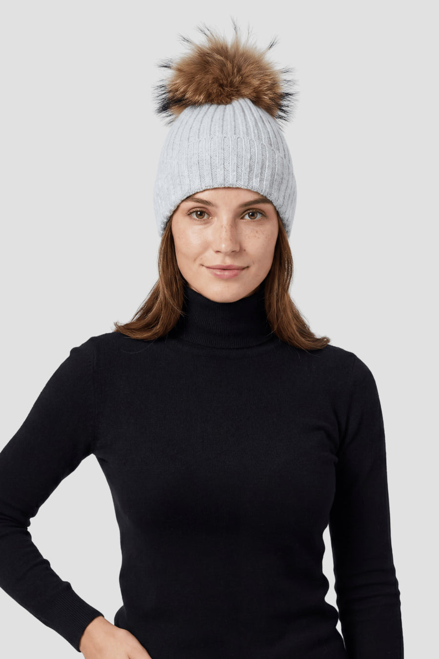 Bonnet pompon fourrure raccoon Héritage fourrure