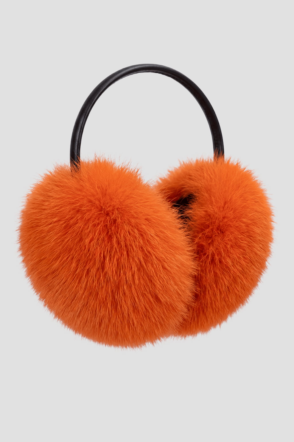 Cache-oreilles en fourrure orange Héritage fourrure