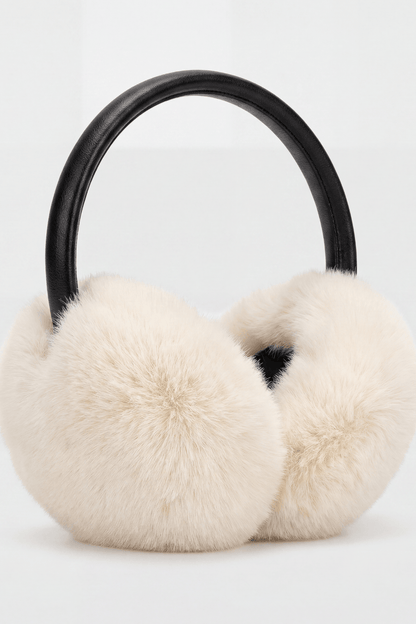 Cache-oreilles fourrure beige Héritage fourrure