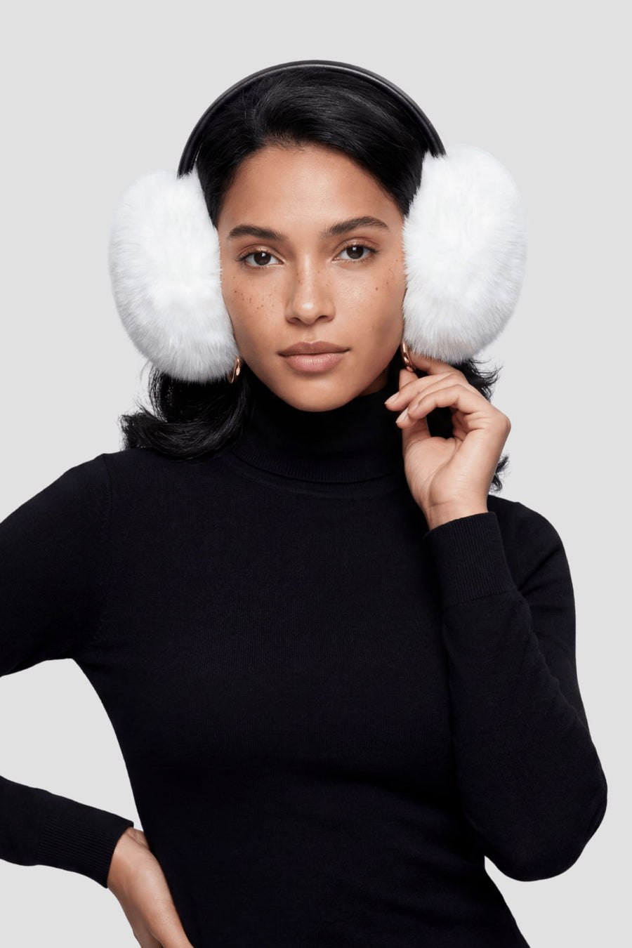 Cache-oreilles fourrure blanc Héritage fourrure