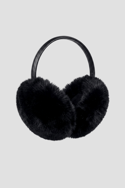 Cache-oreilles fourrure noir Héritage fourrure