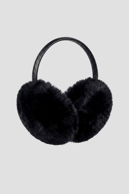 Cache-oreilles fourrure noir Héritage fourrure
