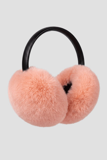 Cache-oreilles fourrure rose Héritage fourrure