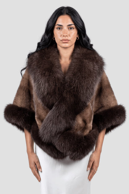 Cape en fourrure femme luxe Héritage fourrure