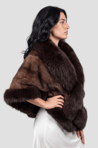 Cape en fourrure femme luxe Héritage fourrure