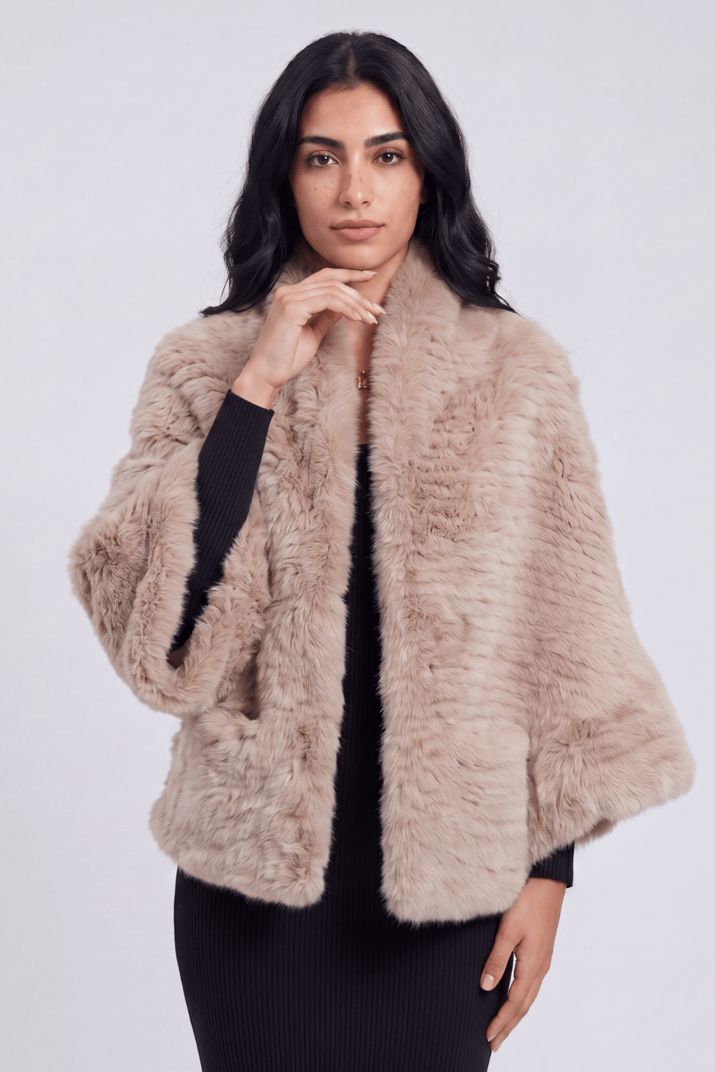 Cape fourrure femme longue Héritage fourrure