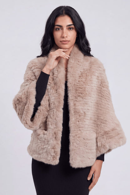 Cape fourrure femme longue Héritage fourrure
