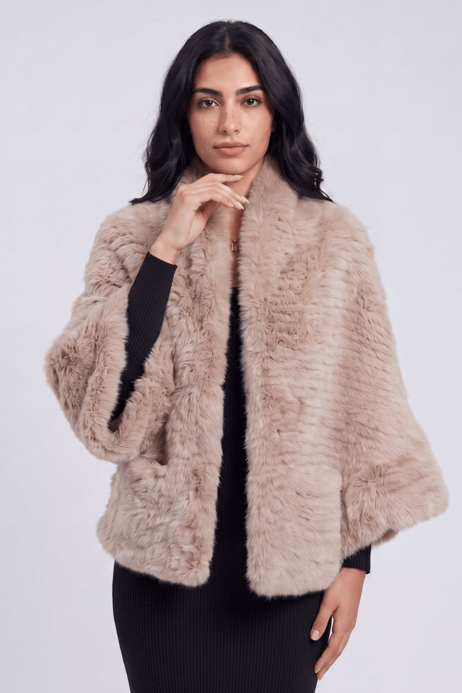 Cape fourrure femme longue Héritage fourrure