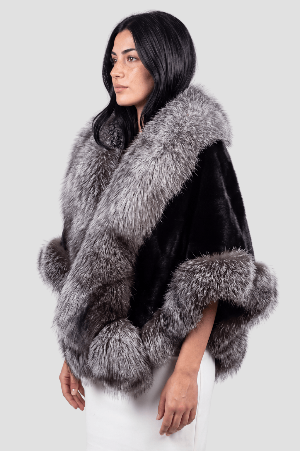 Cape fourrure vison femme Héritage fourrure
