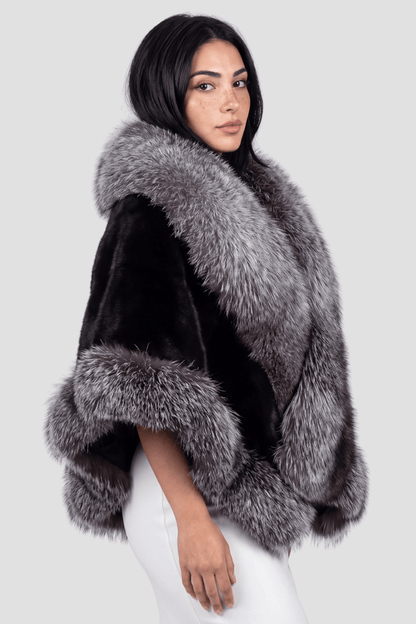 Cape fourrure vison femme Héritage fourrure