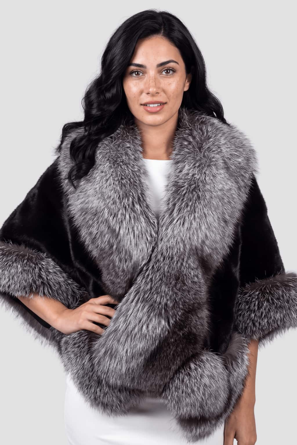 Cape fourrure vison femme Héritage fourrure