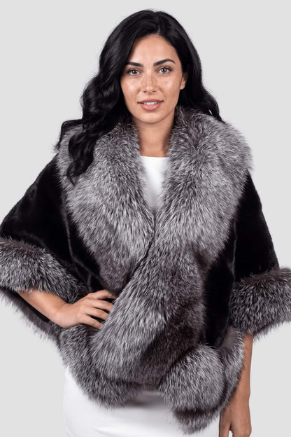 Cape fourrure vison femme Héritage fourrure