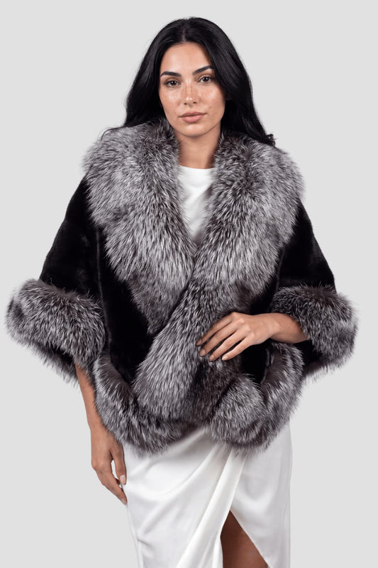 Cape fourrure vison femme Héritage fourrure