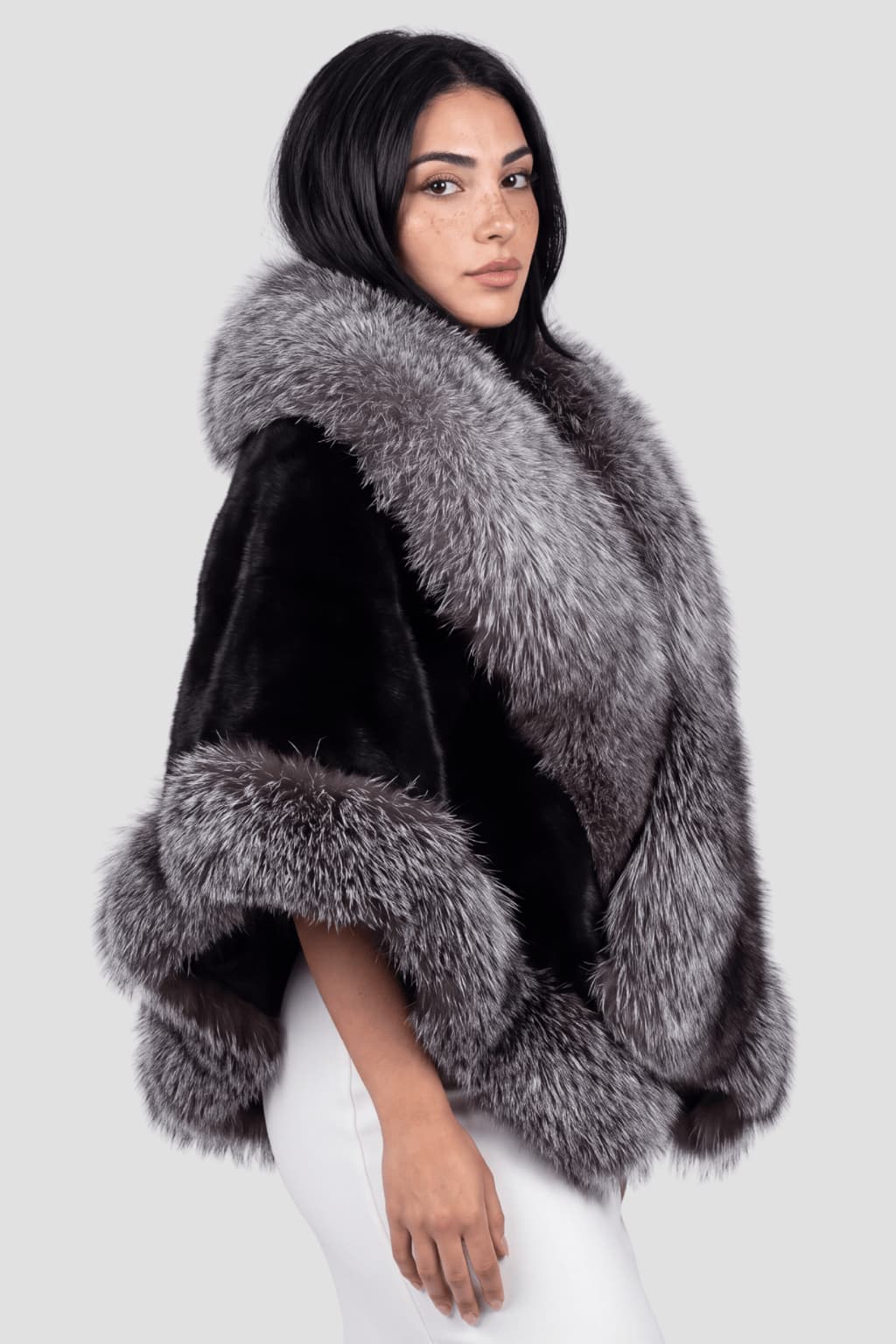 Cape fourrure vison femme Héritage fourrure