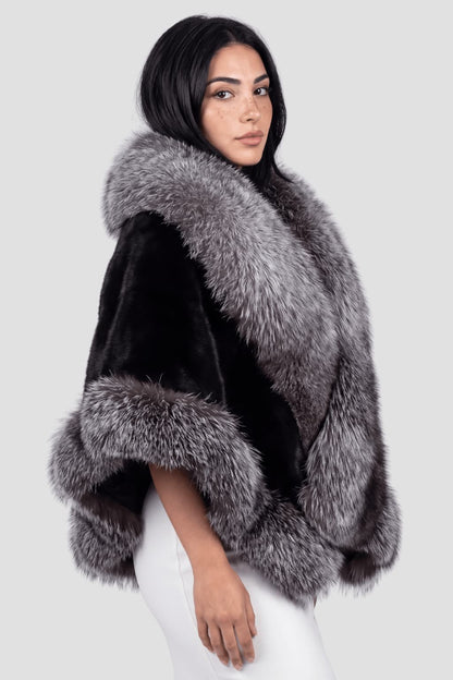 Cape fourrure vison femme Héritage fourrure