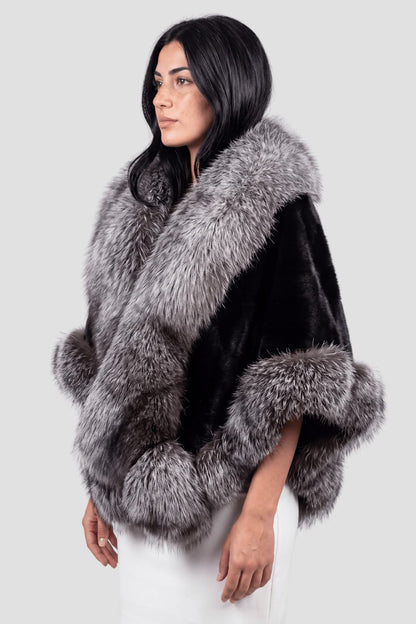 Cape fourrure vison femme Héritage fourrure