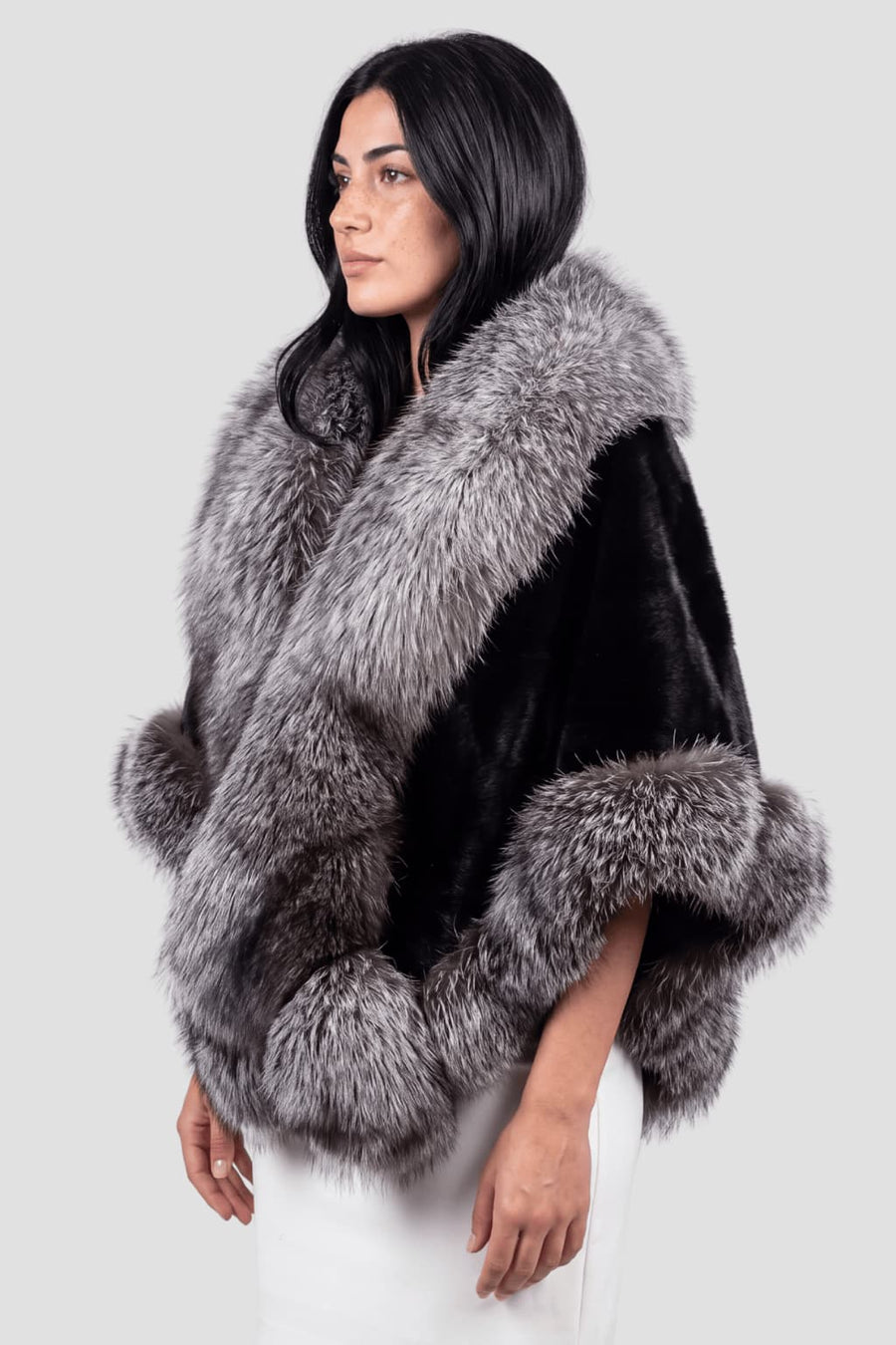 Cape fourrure vison femme Héritage fourrure
